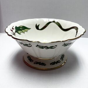 1999 Home For The Holidays Serving Bowl 9” Across Holly Holiday Plaid Orig. Box